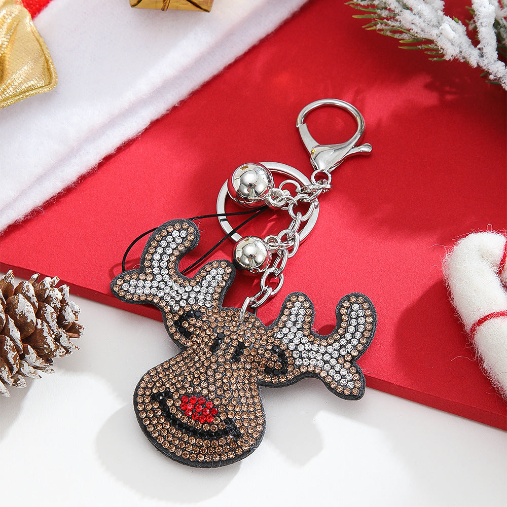 Wholesale 10PCS Christmas Series Rhinestone Keychains